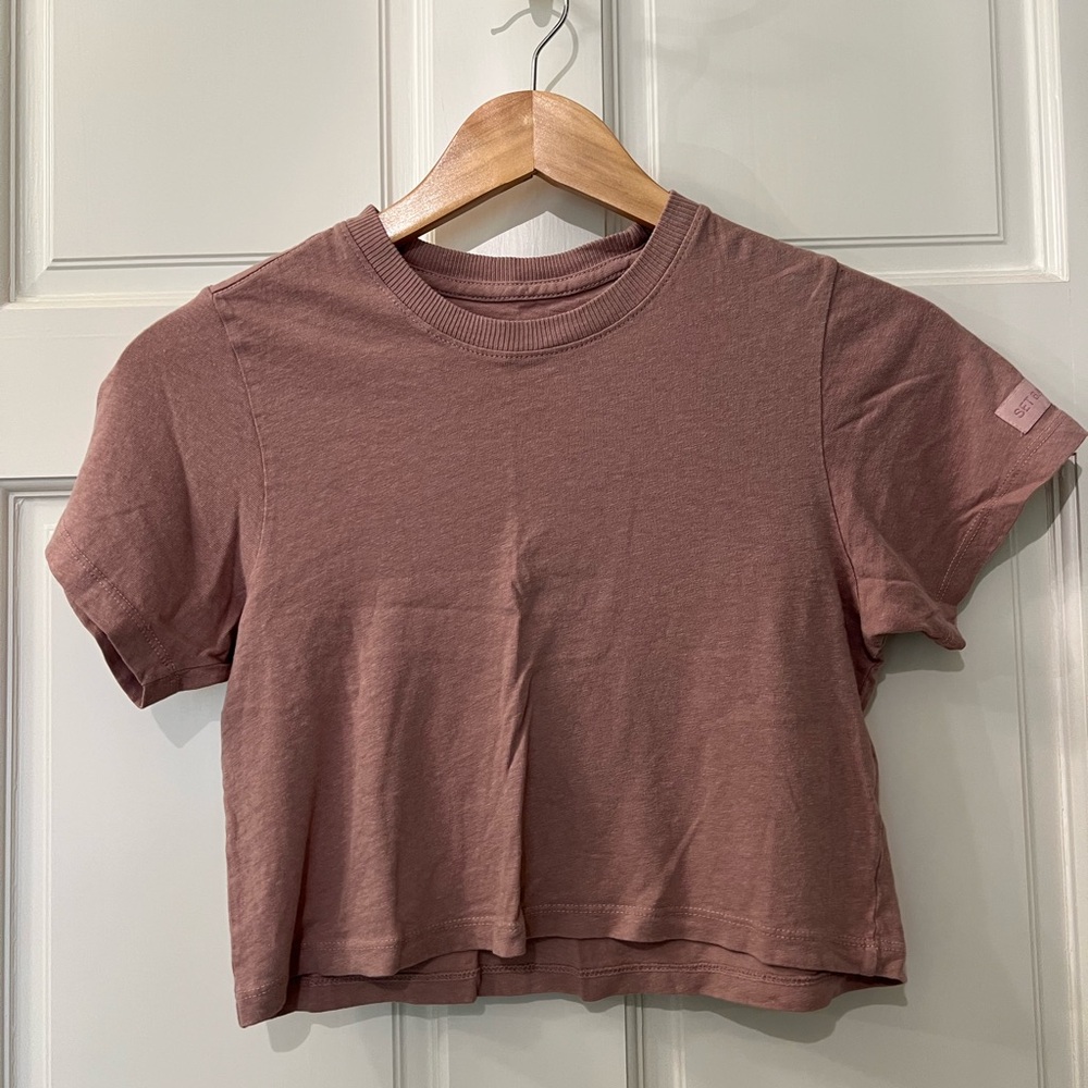 SET Active Dusty Rose Crop Top